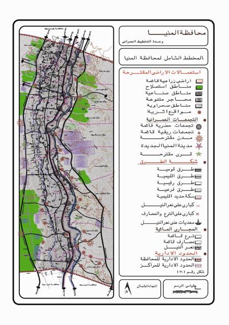 المخطط الشامل لمحافظة المنيا (استعمالات الاراضى المقترحة)